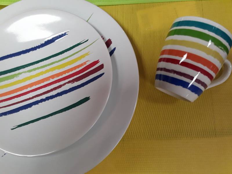 Trouver assiettes rayures Little Marcel