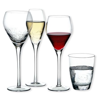 VERRES CRACKY SOUFFLE BOUCHE CRAQUELES ET TRES ELEGANTS