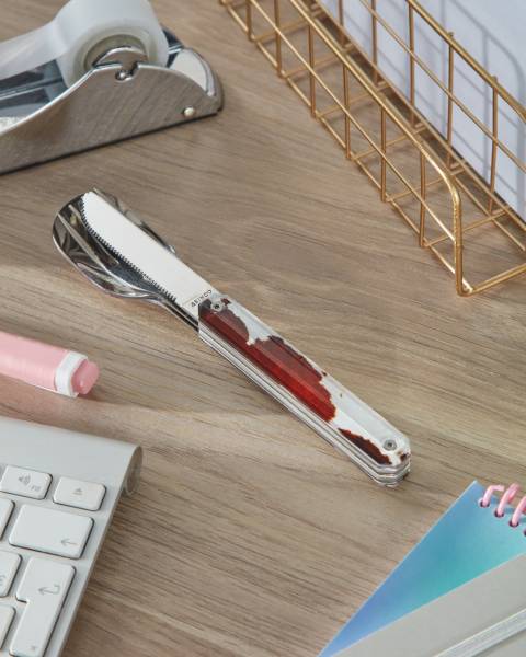 Couvert AKINOD décor vache à Mornant chez Cathy et Bruno