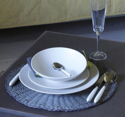 service en grès vesuvio blanc