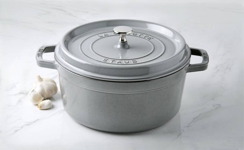 acheter cocotte ronde 26 cm Staub gris graphite à Mornant