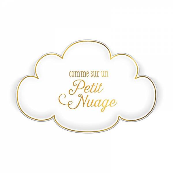 Vide poches blanc et doré