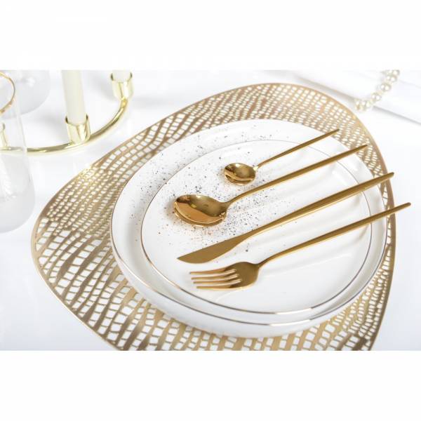 set de table triangle doré