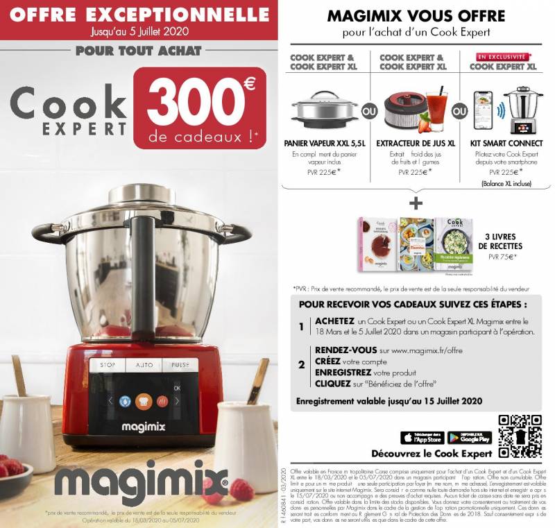 OFFRE EXCEPTIONNELLE SUR L'ACHAT D'UN COOK EXPERT